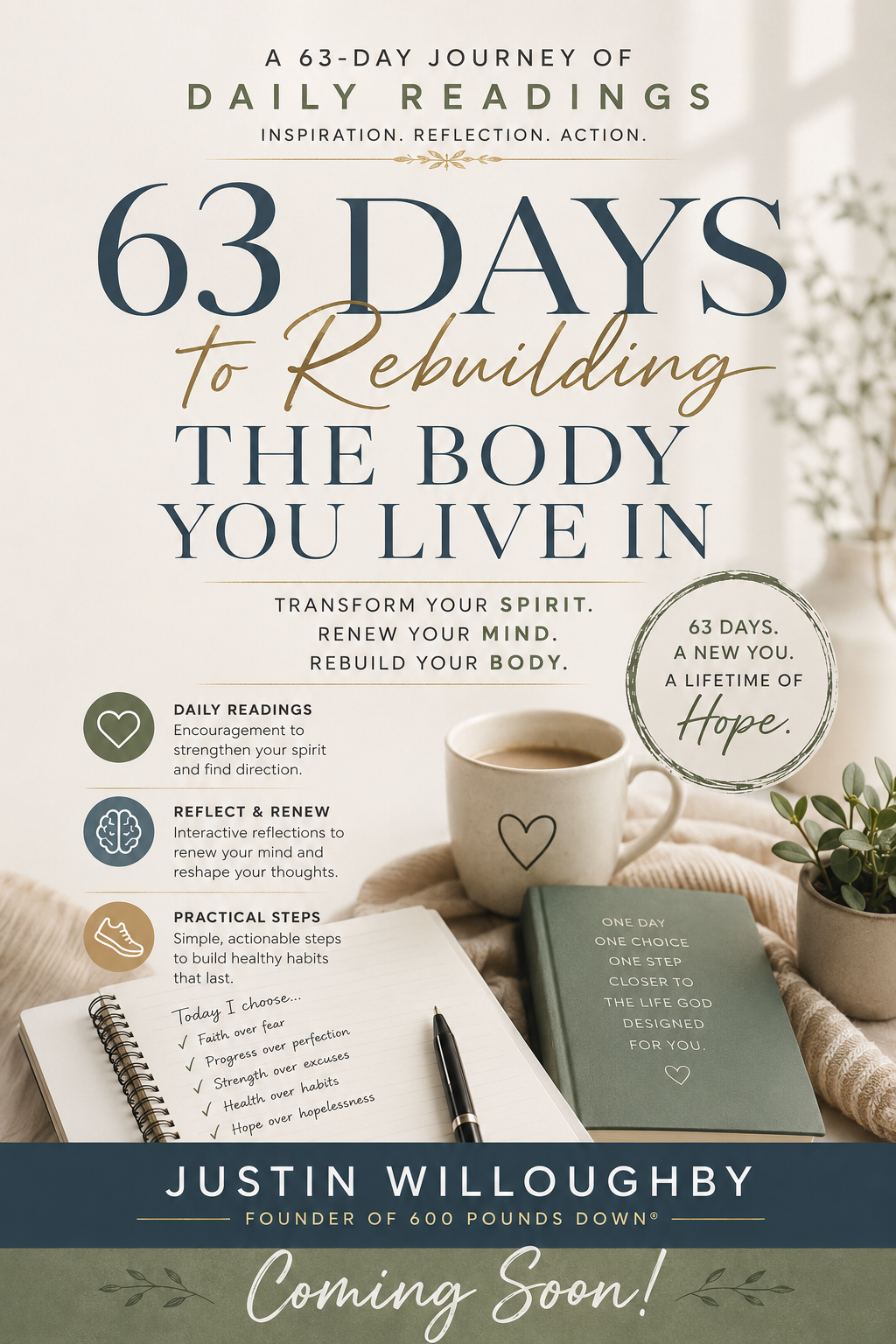 63 Days to Rebuilding the Body You Live In by Justin Willoughby — book cover